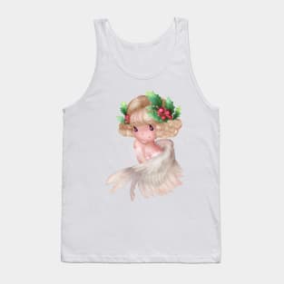 Christmas Holly Berry Angel Tank Top